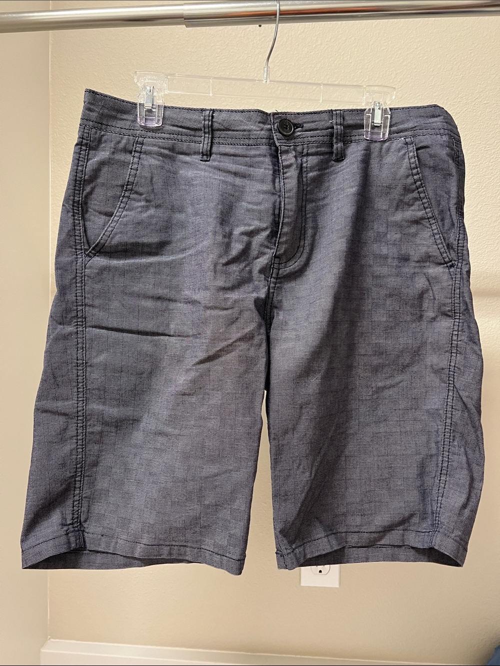 Ezekiel Men's Dark Navy Flat-Front Shorts
